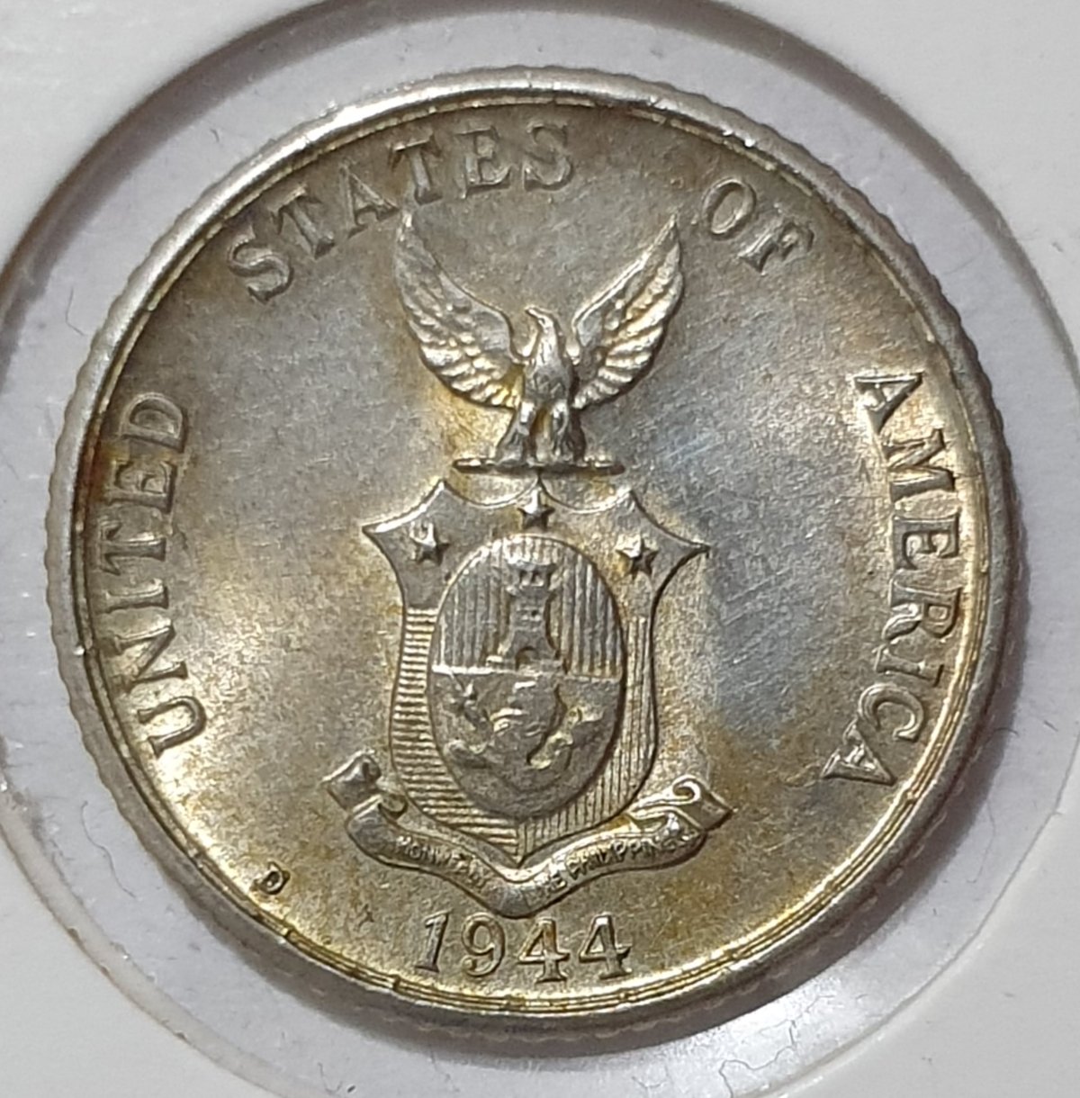 1944-D-Philippines-20-Centavos-Coin,-D/S,